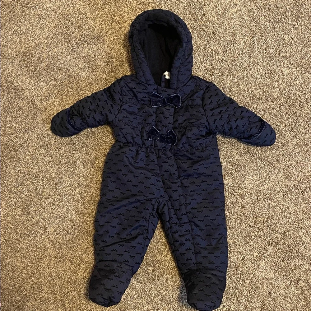 Starting Out Hooded Baby Snowsuit Winter Coverall Navy Blue 3-6 Months Bunting